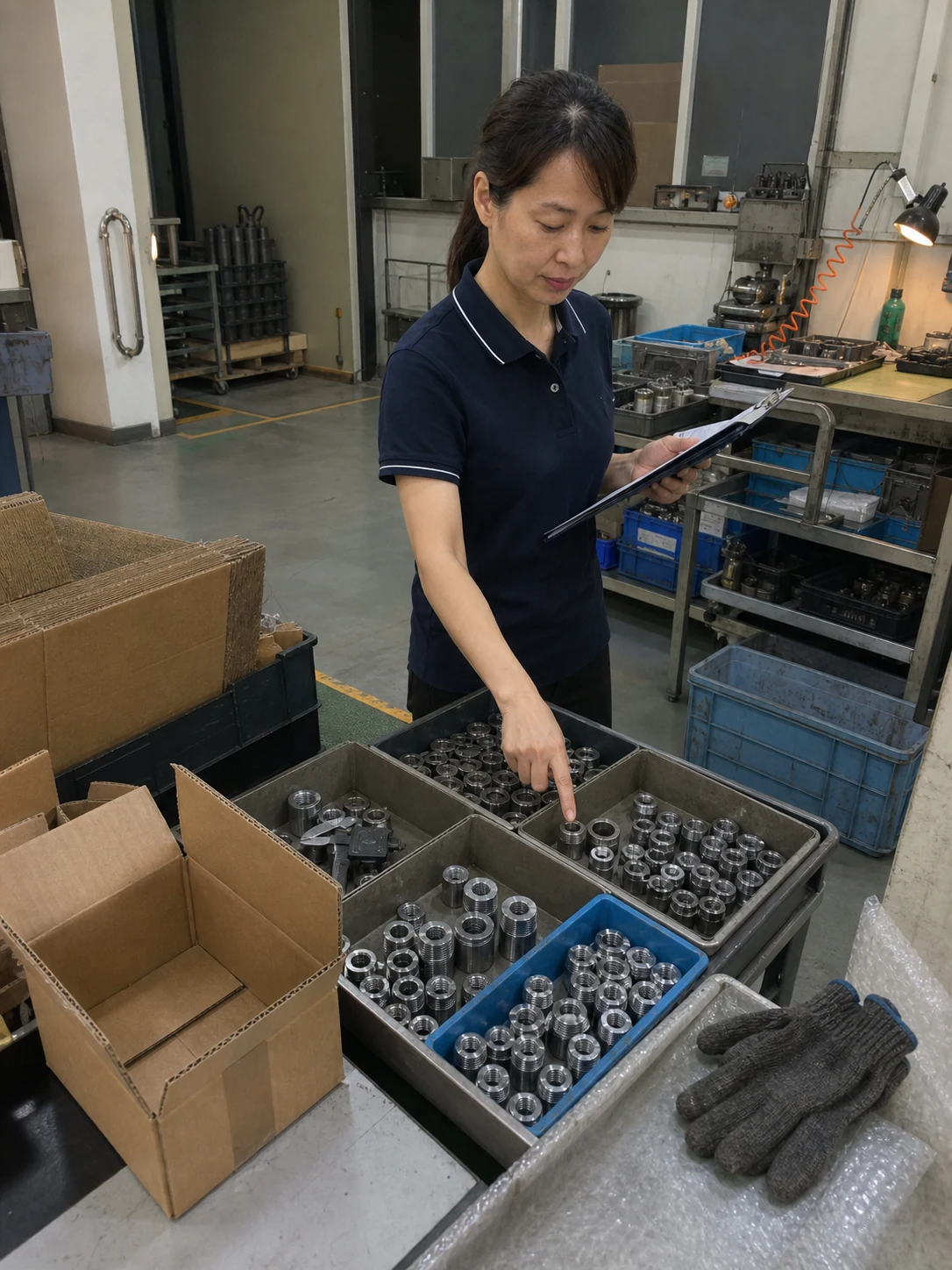 303不锈钢螺纹调节套分区包装与客户投诉证据准备现场
